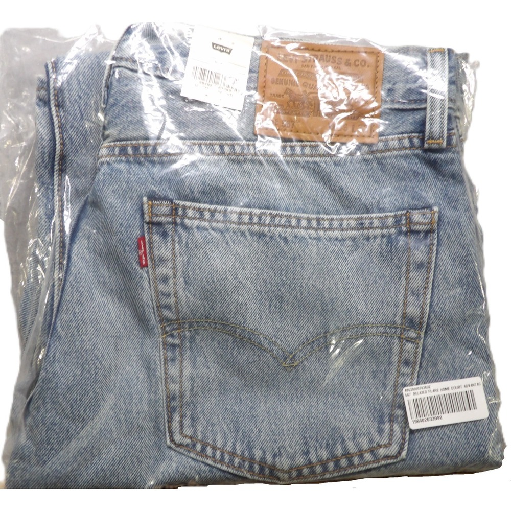 NWT Levi's 567 Relaxed Flare Jeans Men W36 L32 Home Court Advantage Light Wash